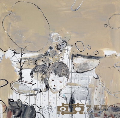 李继开 泡泡风景 90×90cm