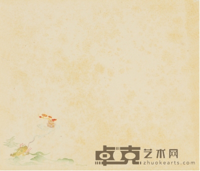 清乾隆·角花笺纸一张 23.5×27cm