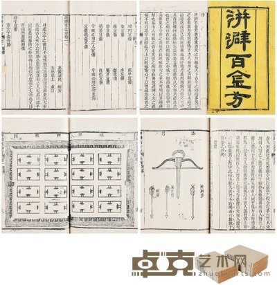 清代兵书《洴澼百金方十四卷》 半框：19×14cm 开本：23.5×15.5cm