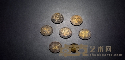 民国·四川铜板一组七枚 直径：27.5-35.5mm
数量：7