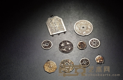 清-民国·银钱一组十枚 通长：23.3-56.2mm
数量：10