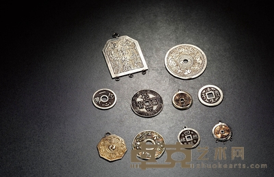 清-民国·银钱一组十枚 通长:23.3-56.2mm
数量:10