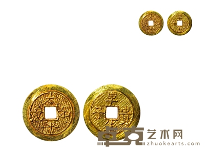 清·太平如意金花钱 直径:21mm
重量:4.6g
数量:1