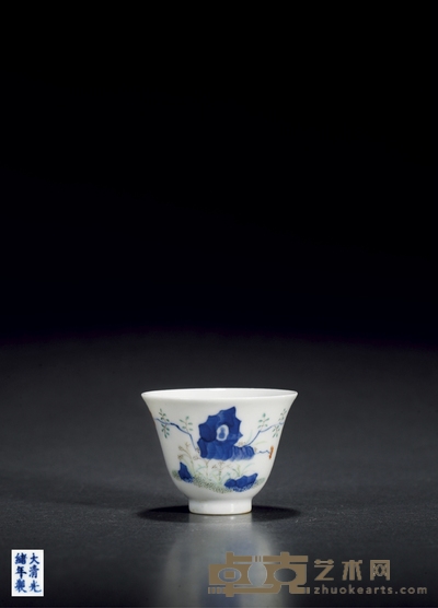 清光绪·斗彩花神杯 高：4.5cm 直径：6cm