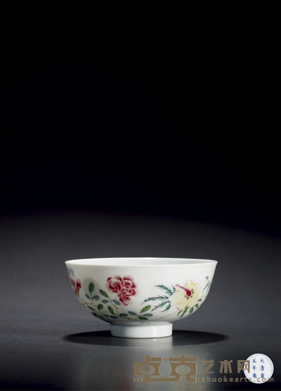 清雍正·粉彩花卉纹碗 高：5.9cm 直径：12.2cm