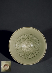 耀州窑牡丹纹碗