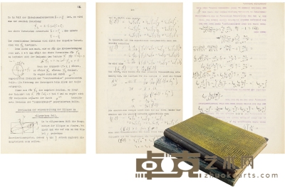 “原子弹之父”奥本海默之师马克斯·玻恩 哥廷根大学热力学与理论光学授课笔记二册 32.5×19.5cm（册）×2