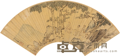 仇 仁 林下论道图 44×15cm