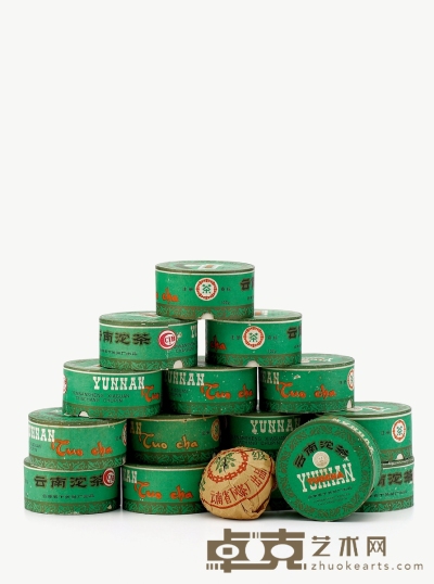 一九九二年·下关茶厂商检沱茶（生茶） 规格：十五粒，净重：约100g×15粒