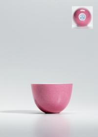 清康熙•胭脂红釉杯
