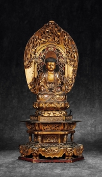 清•木胎阿弥陀佛坐像