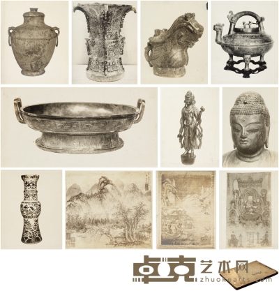 古代书画、青铜器等老照片册 开本：27.5×36cm