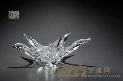 法国都慕（Daum）海星造型水晶中央摆件 直径：52cm