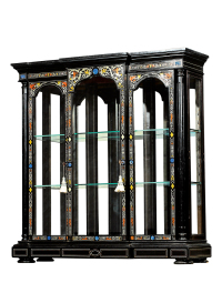 1890年制 拜占庭帝国装饰风格神话人物饰珍贵材质镶嵌展示柜
