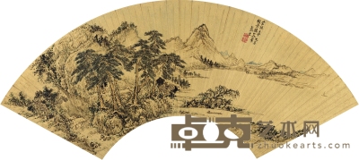 张 宏 湖山幽居图 52.5×17cm 