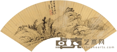 吴 宏 清溪山林图 50.5×16cm