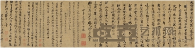汪晋征、程 功、卢炳策、黄元治 等 祝寿诗文卷 142.5×34.5cm