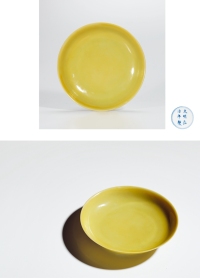 明弘治·娇黄釉盘