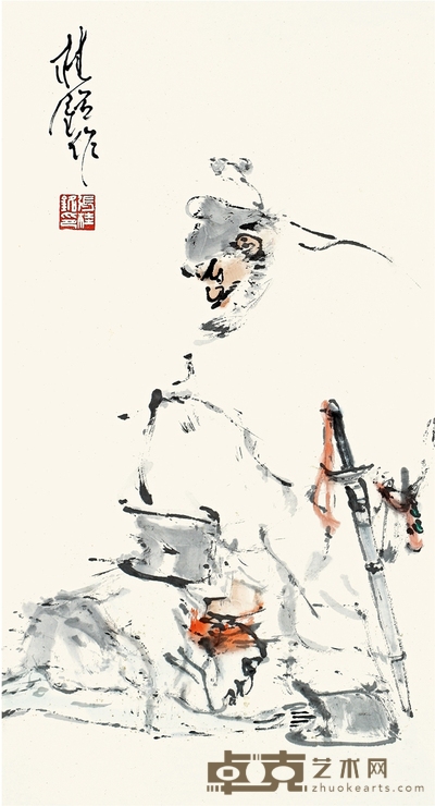 张桂铭 钟馗 88.5×48cm