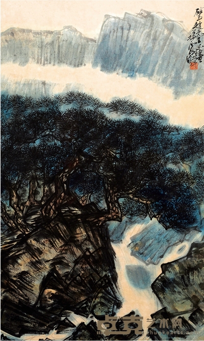 林风眠 松涧清泉 81×49cm