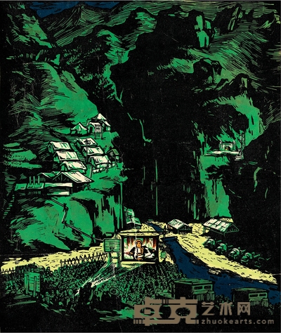 佚 名 看电影 49×41cm
