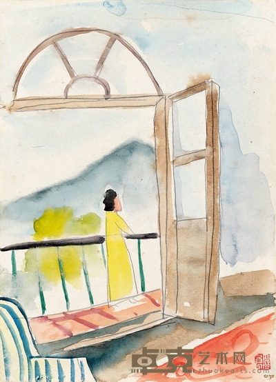 关 良 远眺 27×19.5cm
