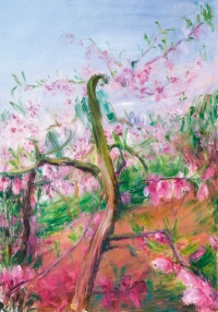 周春芽 桃树林中的爱