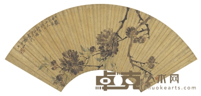 任伯年  疏枝花影图 51.5×17cm   