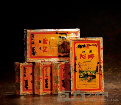 1991年栈桥牌专供出口山东阿胶 数量：5盒
规格：500克/盒