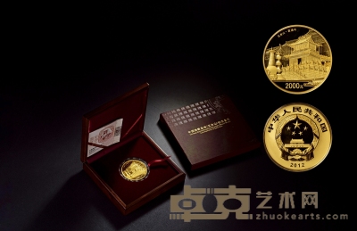 现代•2012年5盎司佛教圣地（五台山）纪念金币 直径：60mm
重量：141.7g
数量：1