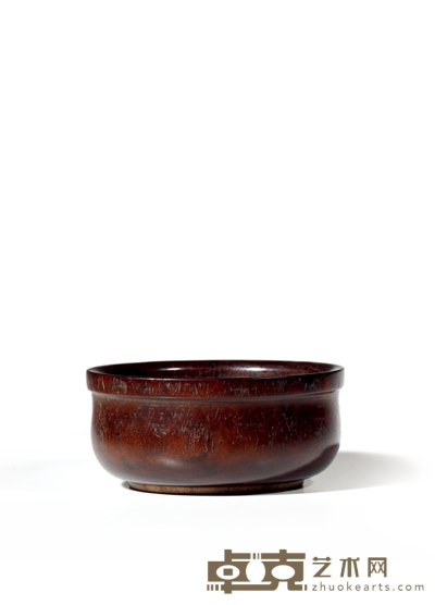 清·黄花梨净水碗 高:6cm 直径:13cm