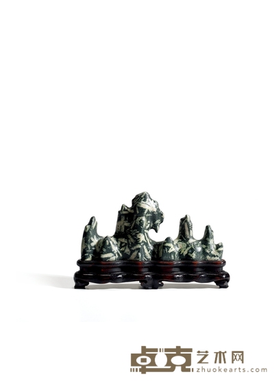 清早期·石制笔架山子摆件 带座高:9cm 高:6.3cm 带座长:14cm