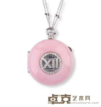 战后复古风格 白金手表吊坠