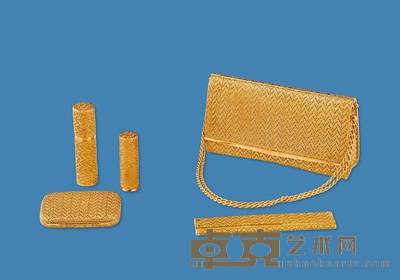 尚美（CHAUMET） 黄金编织化妆包套组 