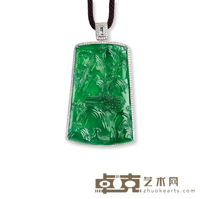 金镶翡翠吊坠 