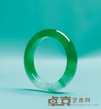 “大家闺秀”52圈口扁条高冰满绿翡翠手镯 