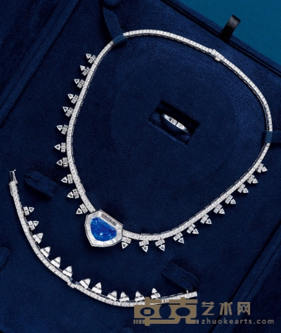 17.96克拉斯里兰卡蓝宝石项链戒指手链多用款 