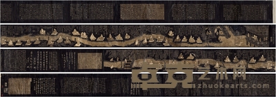 明益王大兰亭图卷 34×1593cm