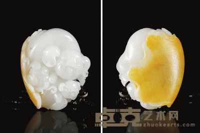 熊明星 福猪 白玉把件 70×58×41mm
重量:227.1g