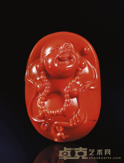 侯晓锋 笑口常开 南红挂件 40×27×20mm
重量:30.2g