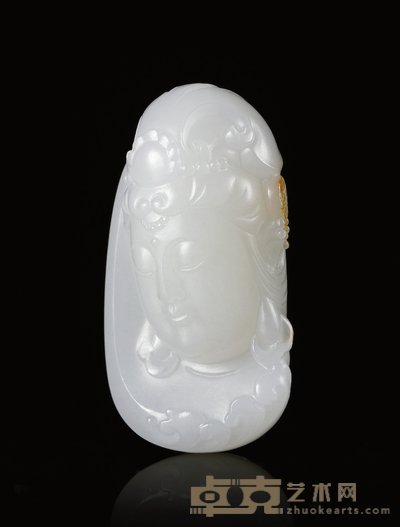 胡锡涛 慧性慈心 白玉挂件 43×22×15mm
重量:22.1g
