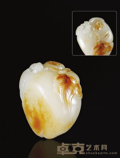 瞿利军 灵猴献寿 白玉挂件 36×27×25mm
重量:37.7g