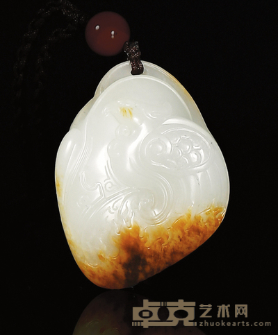黄迁 有凤来仪 白玉挂件 40×32×13mm
重量:23.3g