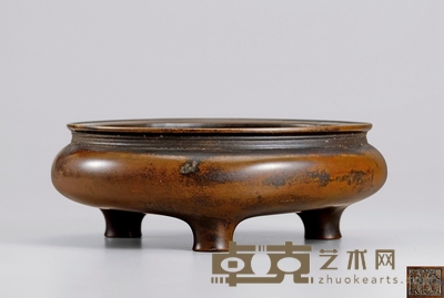 清·『大明宣德年制』款鬲式炉 口径：14cm 高：5cm重：1346克