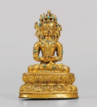 16世纪·铜鎏金无量寿佛坐像