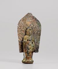 明·铜鎏金菩萨立像