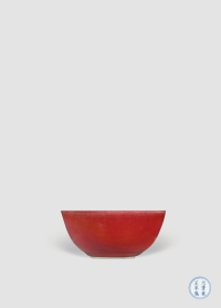 清雍正·霁红釉卧足碗