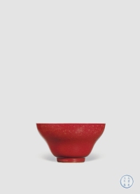 清雍正·霁红釉折腰碗
