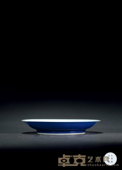 清雍正·霁蓝釉盘 直径：17.3cm