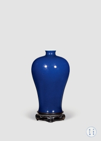 清康熙·霁蓝釉梅瓶